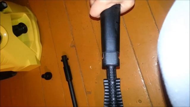 Как прицепить насадки к пистолету Керхера смотреть онлайн