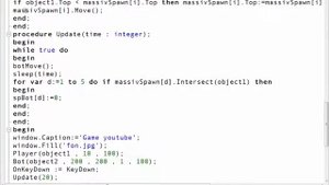 Уроки создание игры на Pascal ABC.net #8 - столкновение с объектами!