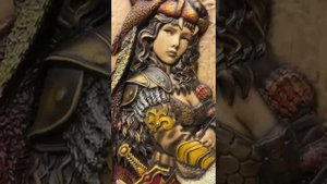 Панно резное БОГИНЯ ОХОТЫ ДЕВАНА