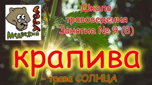 Школа травоведения. Занятие № 9 (8) КРАПИВА - трава СОЛНЦА