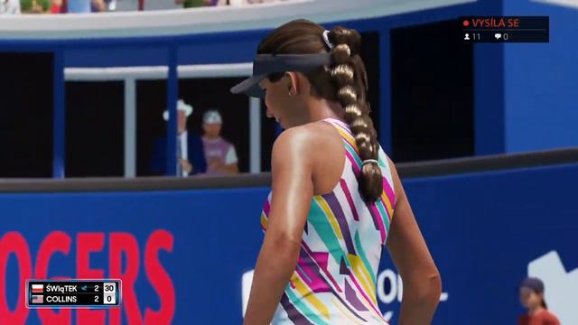 Świątek I. vs Collins D. [WTA 23] | AO Tennis 2 gameplay #aotennis2
