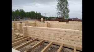 Дом из бруса за 1 минуту- 10 на 8, 2 этажа