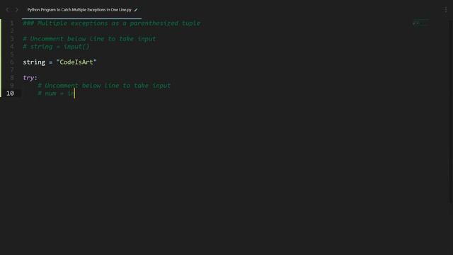 Catch Multiple Exceptions in One Line in Python | Python Examples | Python Coding Tutorial