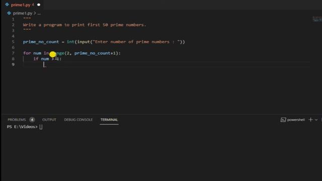 #12.3 Print 1st 50 prime numbers using Python | Python Programs | Python Interview Questions
