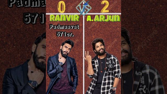 bollywood superstar Ranveer Singh Vs South superstar Allu Arjun full comparison//#alluarjun