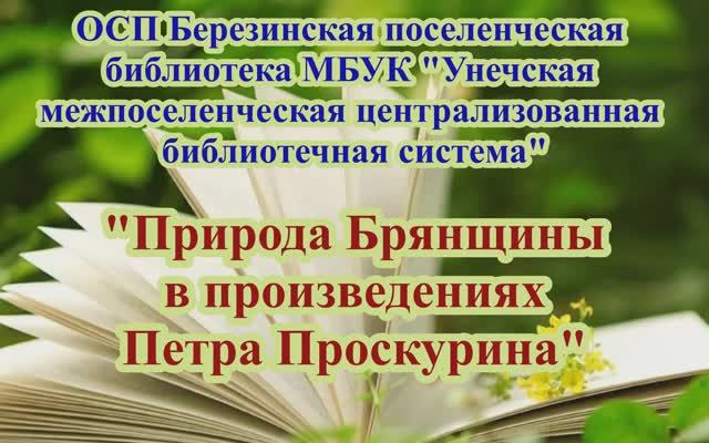 3 место. Щигорцова Екатерина Николаевна "Природа Брянщины в произведениях Петра Проскурина"