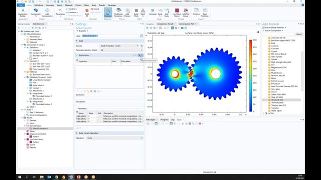 Динамика многотельных систем в COMSOL Multiphysics на примере расчёта зубчатых передач. Версия 5.6 смотреть онлайн