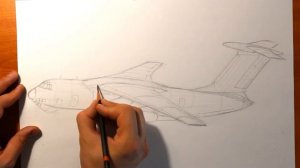 Рисунок самолета ИЛ-76