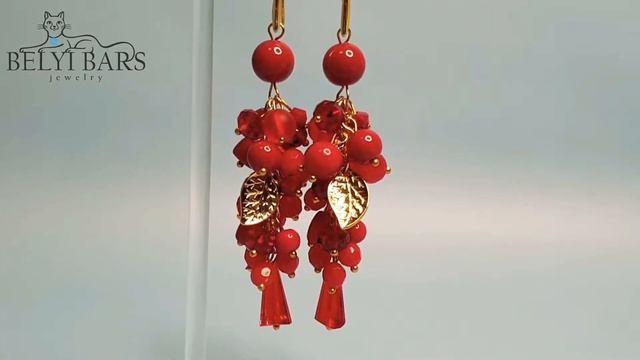 Серьги Красный Коралл