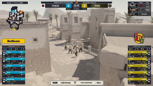 (RU) 9INE vs FORZE Esports | map 2 | BetBoom Dacha: Closed Qualifier смотреть онлайн