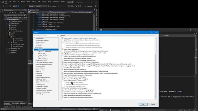 Edit Code And Continue Debugging In Visual Studio  2022 - .Net Core Applications