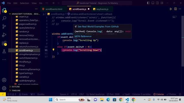 JavaScript DOM Events: Scroll Events | Hindi/Urdu | #js #dom #dommanipulation #javascripttutorial