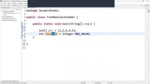 Write Java Program | Find Smallest Number From Array | Java Interview Question