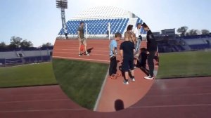Соревнования по бегу на Центральном стадионе. 60 и 300 метров.