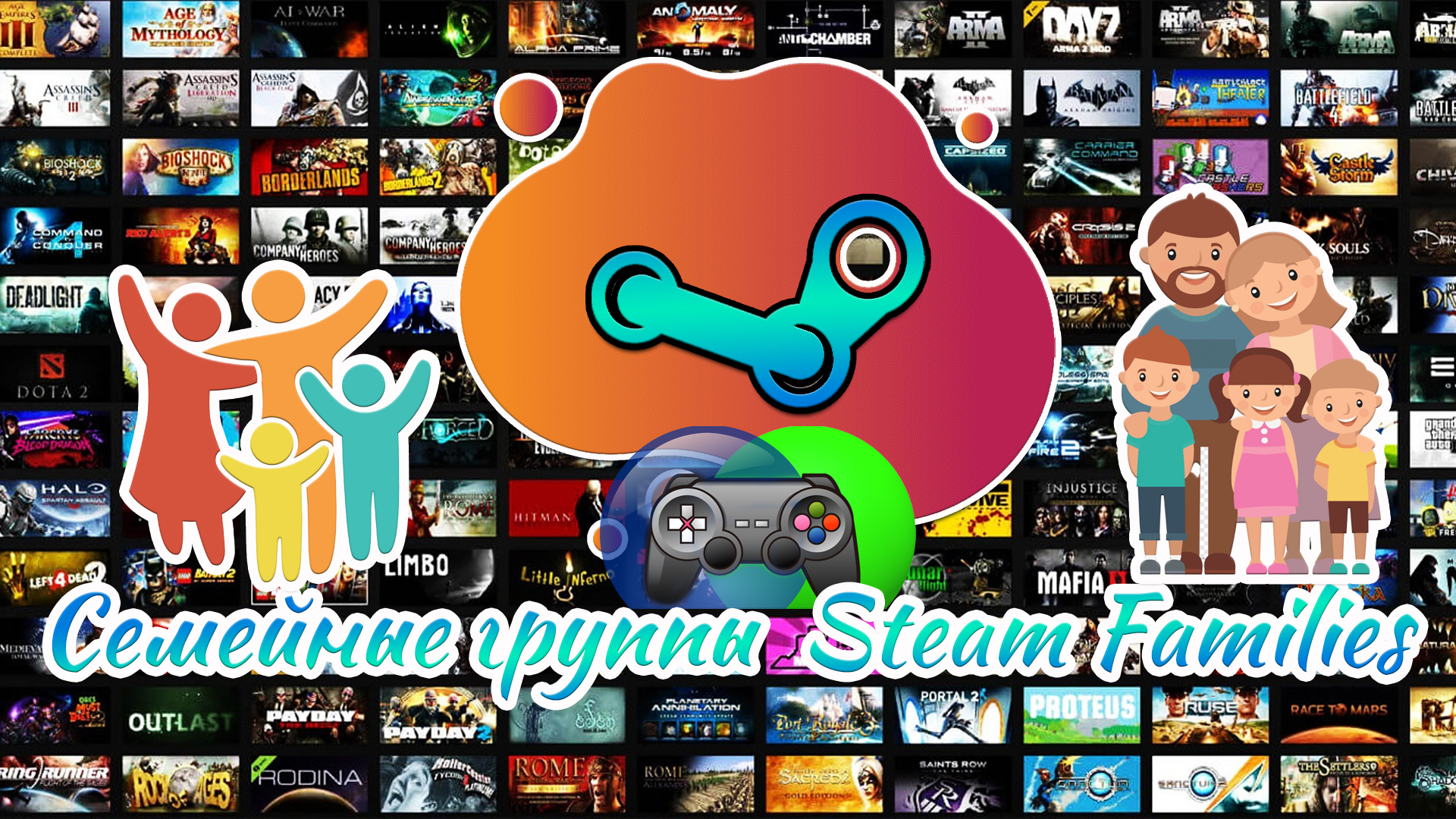 Как поделиться играми с помощью  Steam Families Beta (обновление Valve 2024)