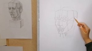 "Рисунок головы человека. Обрубовка" видеоурок