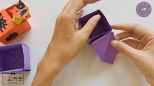 Origami Halloween Surprise box | Halloween origami paper crafts funy toys | 萬聖節摺紙