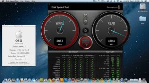 Apple MacBook Air 11 Mid 2012  (Ivy Bridge) Disk Speed Tests benchmark with Blackmagic Speed Test