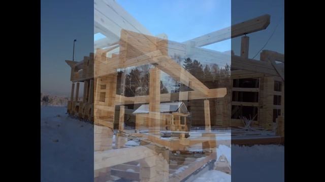 Построили огромный и очень красивый дом из бруса