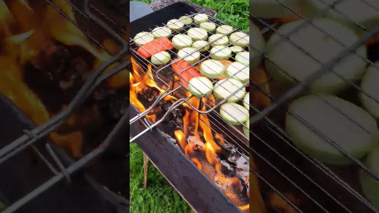 Вкусные кабачки на огне. Пальчики оближешь #кабачки  #наогне #мангал #еда