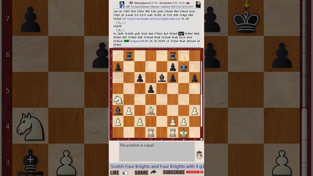 1st “Rustam Kasimdzhanov Cup” (Masters) - Round: 3.4 || Shakhriyar Mamedyarov vs Alexander Grischuk