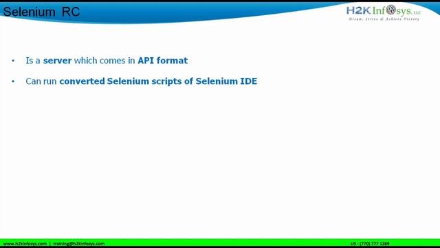 What Is Selenium IDE, Selenium RC | Selenium Online Training | selenium course testing | H2KINFOSYS