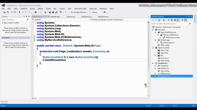 Creating A Client Of WCF Service (WCF Part  6)