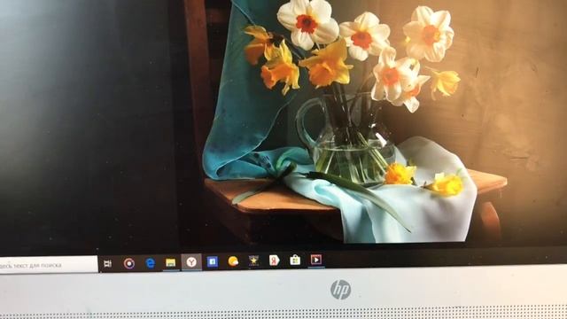 Oil painting flowers Как написать Нарциссы в технике  масло