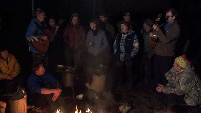 Продолжение посиделок на костре Паши Цыганкова на 86м слёте РЭКС. смотреть онлайн