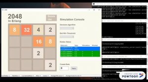 Concurrent and Distributed 2048 Simulation System in Erlang