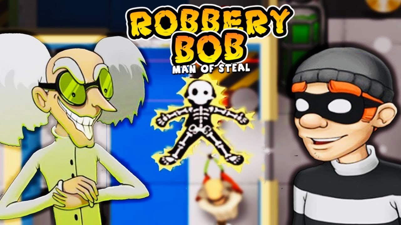 ВОРИШКА БОБ 1! ROBBERY BOB #3 СУПЕР ОГРАБЛЕНИЕ ЛАБОРАТОРИИ! Прикольная игра Robbery Bob! ВОРИШКА БОБ