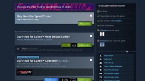 Need For Speed Heat - Deluxe Edition || 95% off on Steam