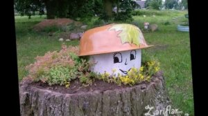 Прикольные поделки для дачи и сада  из пней, чурок и коряг