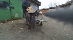 Реактивный Двигатель на дровах | Управление наддувом |