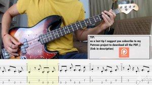 Alice Merton - No Roots BASS COVER + PLAY ALONG TAB + SCORE PDF
