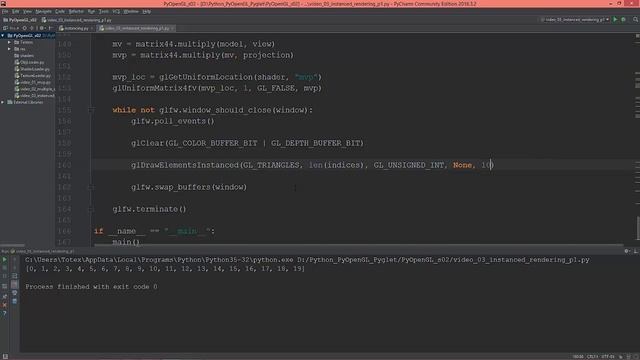 Python OpenGL and PyOpenGL - s02e03 - instanced rendering p1 смотреть онлайн
