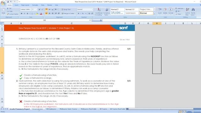 New Perspectives Excel 2019 | Module 7: SAM Project 1b #newperspectives #module7 #samproject1b