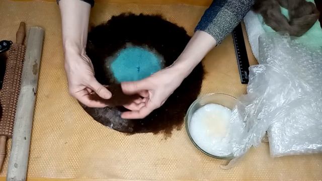 Валяная пасхальная корзинка, мастер-класс