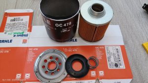 Распил масляного фильтра MAHLE OC478 (China). Аналог MANN W712/83