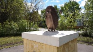 Памятник ёжику в тумане. Город Иваново. 22.05.2022