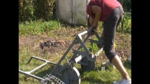 Картофелекопалка ручная,  Копалочка с колёсами, Тележка. RUSSIAN BROADFORK