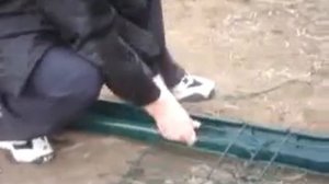 Крепление секции к столбам