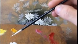 Картина "Ромашки в корзинке"