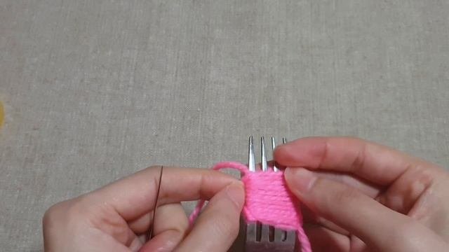 Super Easy Woolen Flower Making For Beginners - Hand Embroidery Amazing Trick - Wool Thread Design