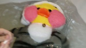 lalafanfan распаковка посылки для утки #лалафанфан утя купается Duck lalafanfan bath #katy nastushi