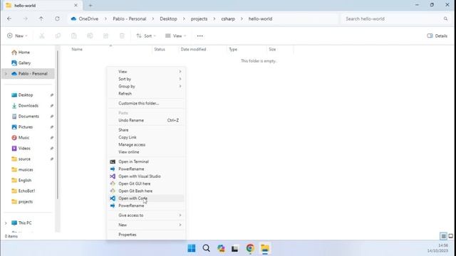 C# Hello World - Step-by-step
