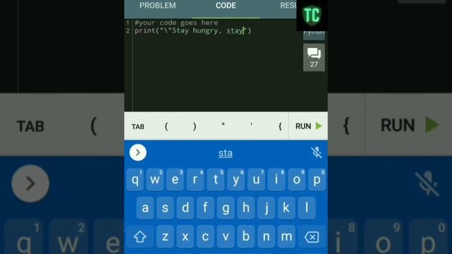 string python3 project answer | Sololearn pro program solution | python3 programming project