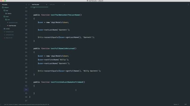 Unit testing with PHPUnit: Testing a User model (4/10)
