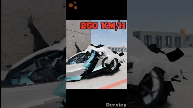 Bugatti Divo vs Sharp-Edged Wall 250 Km/H Crash TEST! | BeamNG drive