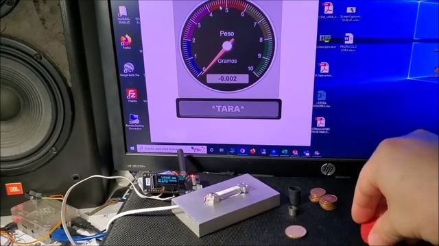 ESP32 strain gauge, load cell. Web Scale dial with AsyncWebserver in real-time websocket. смотреть онлайн